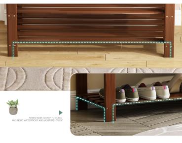 360Home Schuhregal sitzbar teal geschnitzt
